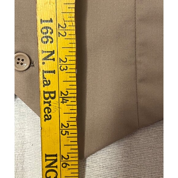 Wehilion Men's  Size M Champagne Formal Jacket Vest 4 Button Front - Picture 10 of 13